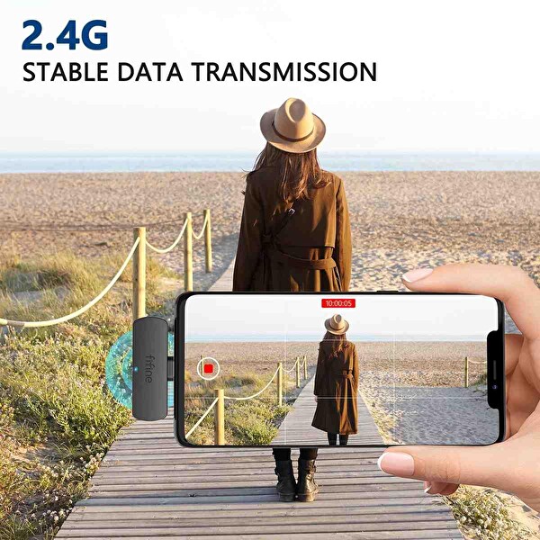 Fifine M6 Type-C Kablosuz Yaka Mikrofonu