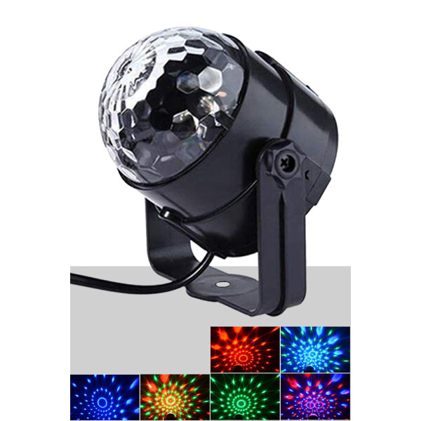 Quenlite QX-135 Mini LED Magic Disko Işığı Sahne Top Işık Sese Duyarlı Eğlence LED Işık