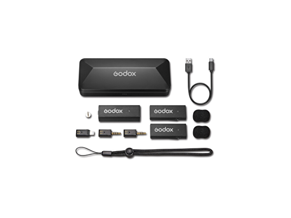 Godox MoveLink Mini Kablosuz Siyah Mikrofon Kit 2
