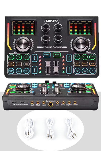 Midex Private Paket-3 CX2 Mikrofon-VS15 Ses Kartı Stüdyo Kayıt Seti