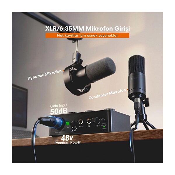 Fifine SC1 USB Siyah Ses Kartı