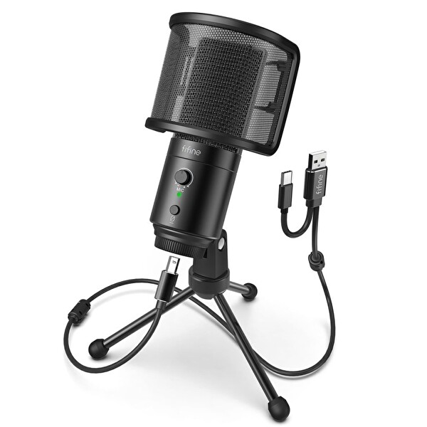 Fifine K683A USB Mikrofon Canlı Yayın Podcast Youtuber Gamer Bilgisayar Mikrofonu