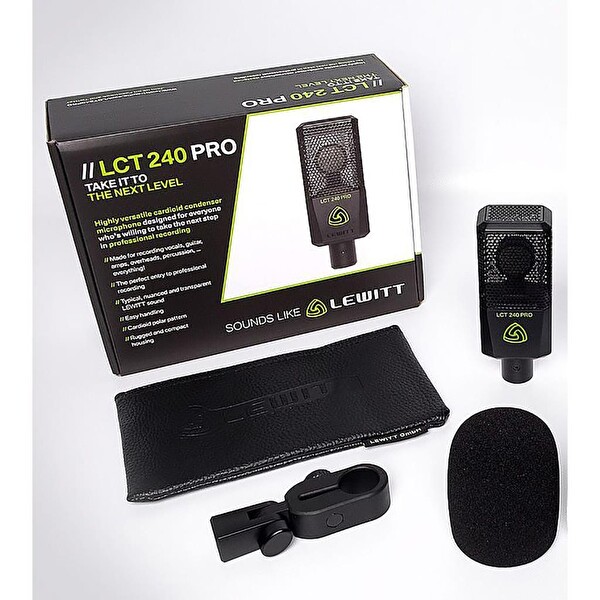 Lewitt LCT 240 Pro Siyah Kondenser Stüdyo Kayıt Mikrofonu