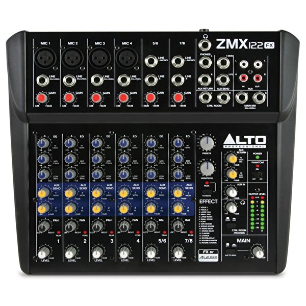 Alto Professional
										Alto Professional Zephyr ZMX122FX 8 Kanal Analog Mikser