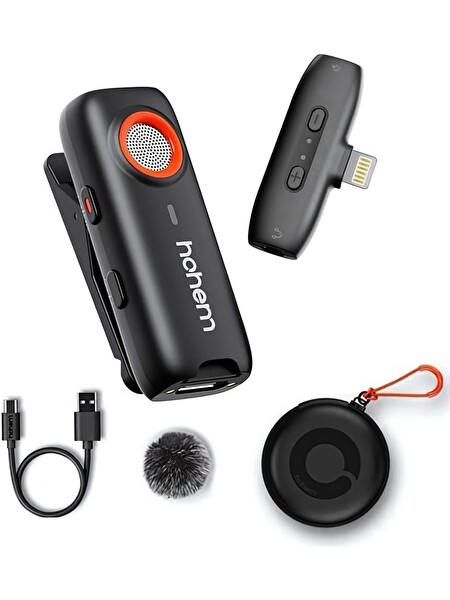 Hohem MIC-01 1TX+1RX Lightning Yaka Mikrofonu
