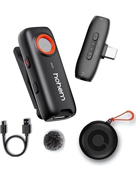 Hohem MIC-01 1TX+1RX Type-C Yaka Mikrofonu