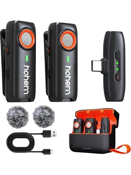 Hohem MIC-01 2TX+1RX Type-C Yaka Mikrofonu