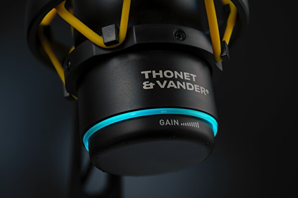 Thonet & Vander VX320 Dokunmatik RGB Led Titreşim Önleme Çok Yönlü Kardioid Siyah Yayıncı Mikrofonu