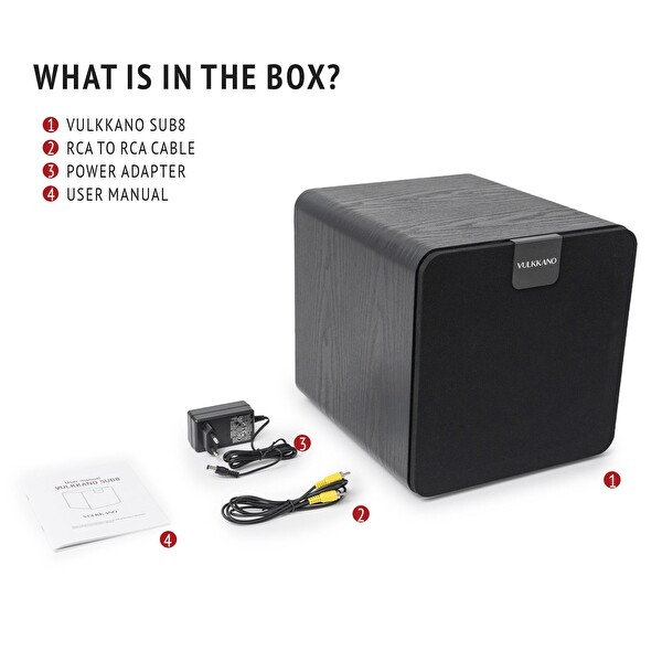 Vulkkano SUB8 Siyah Aktif Subwoofer
