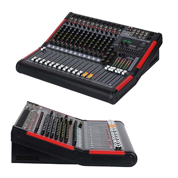 Maxword DC12-PRO 2x99 DSP Efekt Ses Mikseri 12 Kanal Deck Mixer