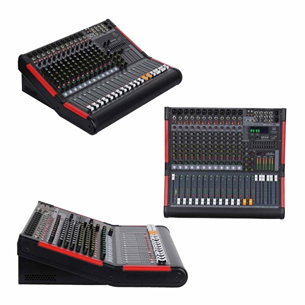 Maxword DC12-PRO 2x99 DSP Efekt Ses Mikseri 12 Kanal Deck Mixer