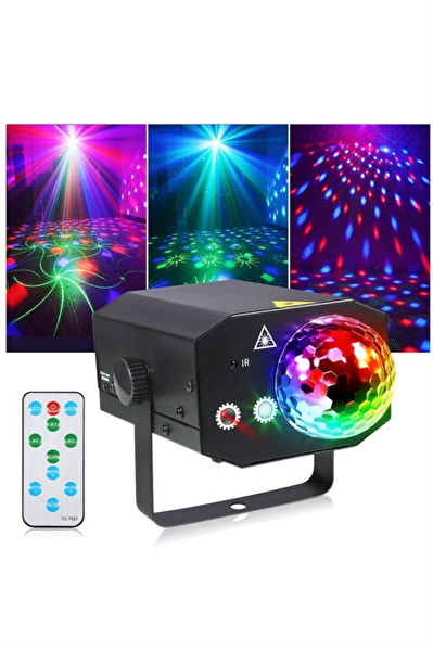 Quenlite QD-16 RGB 16 Çeşit Desen Sahne Led ve Lazer Işık