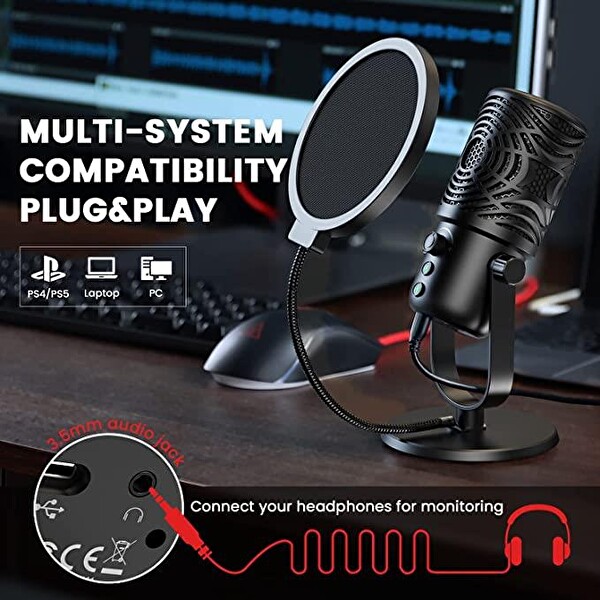 Oneodio FM1 USB Kondenser Mikrofon