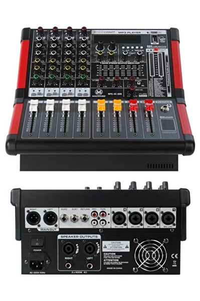 Midex Maxword RPS-4C-800 Amfili Power 2x400W 2x99 DSP Efektli Mixer