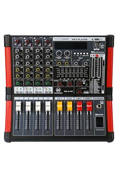 Midex Maxword RPS-4C-800 Amfili Power 2x400W 2x99 DSP Efektli Mixer