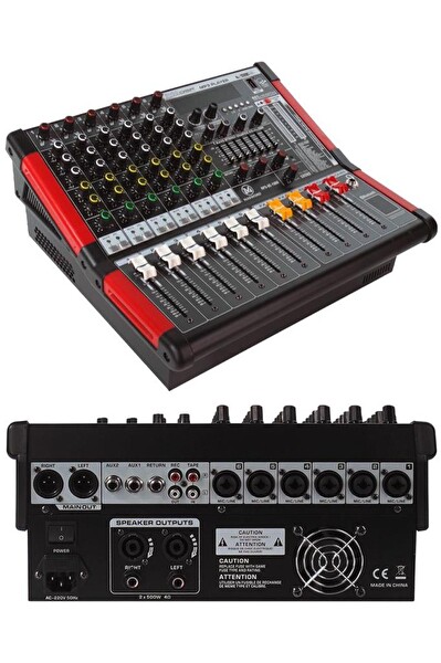 Maxword RPS-6C-1000 Amfili Power 2x500W 2x99 DSP Efektli Mixer