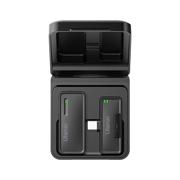 Ulanzi 3076 UW-MIC 10T Type-C 2.4GHz Kablosuz Kayıt Yaka Mikrofonu - Siyah