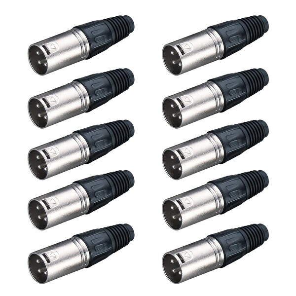 Losen La1006 Xlr 3-Pin Erkek Konnektör (10'lu Paket)
