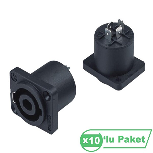 Losen Ld4015-1 Speakon Soket Konnektör Kare (10'lu Paket)
