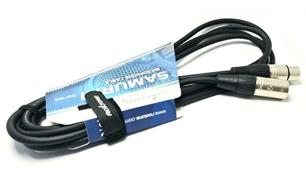 Roxtone RX-K12102 Samurai Seri XLR Erkek - XLR Dişi Mikrofon Kablosu 2MT