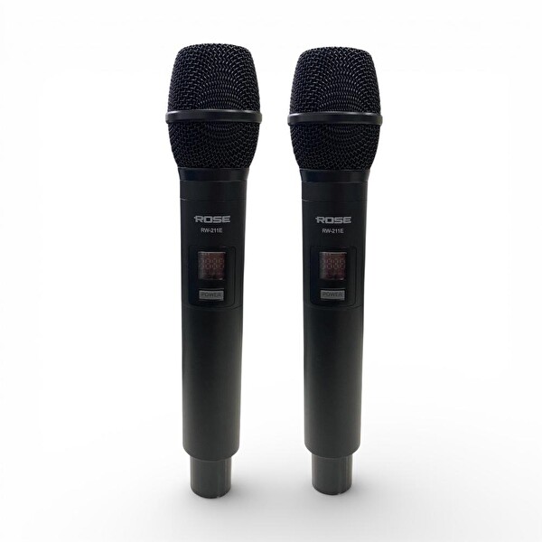 Rose RW-211EE 2x100Kanallı 2'li El - El UHF Telsiz Mikrofon