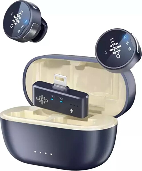 Luucco AirWave Mini-K2 Kablosuz Çiftli Yaka Mikrofon Seti