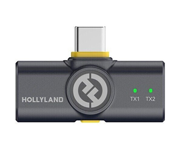Hollyland Lark M2 Mini Combo Kablosuz Yaka Mikrofonu (2 Verici - 1 Alıcı)