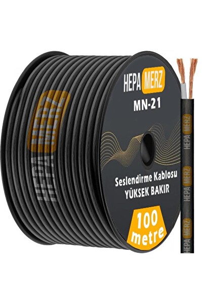 Hepa Merz MN-21 Mono Mikrofon Kablosu 1x0.22 MM 100 M %100 Bakır Ses Kablosu