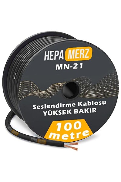 Hepa Merz MN-21 Mono Mikrofon Kablosu 1x0.22 MM 100 M %100 Bakır Ses Kablosu