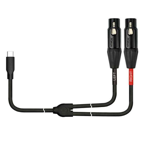 Kirlin UYC-391XE-BK-3M TYPE C - 2x XLR F Type-C Dönüştürücü