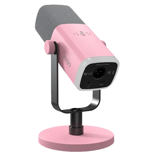 Fifine AM8 XLR USB RGB Dinamik Pembe Yayıncı Mikrofonu
