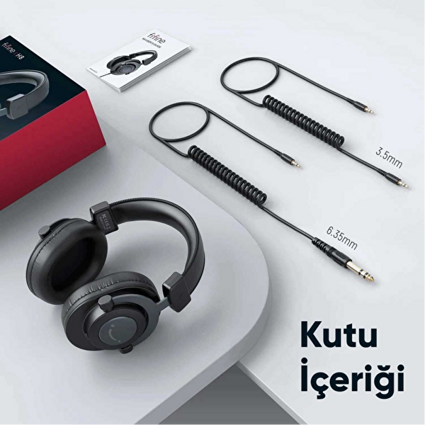 Fifine H8 Profesyonel Beyaz Stüdyo Referans Kulaklığı