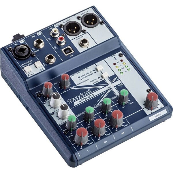 Soundcraft Notepad5 5 Kanal USB Analog Mixer