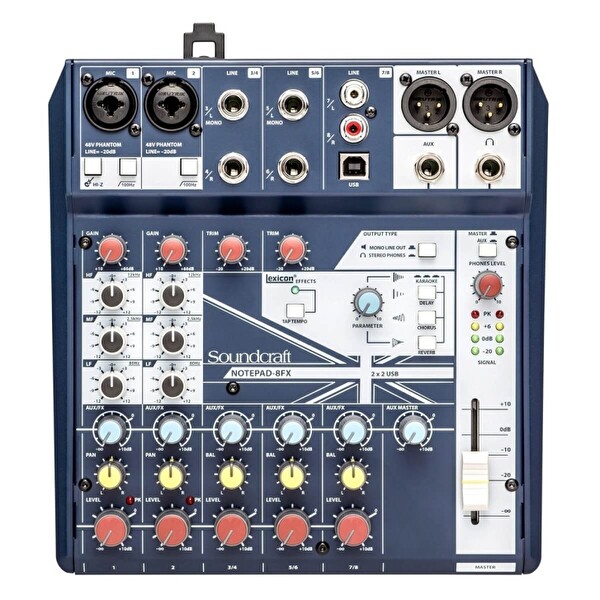 Soundcraft Notepad 8FX 8 Kanal Efektli Analog Deck Mixer