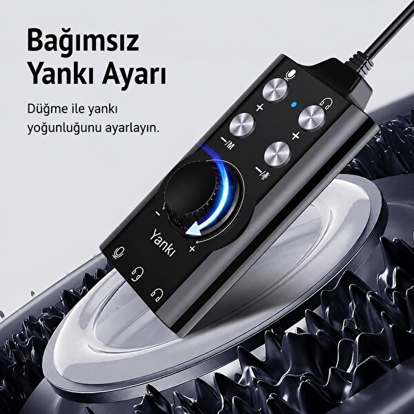 Coverzone ZR1333 7.1 Gaming Ses Kartı ENT USB Type-C Bluetooth 5.0 Audio Mixer