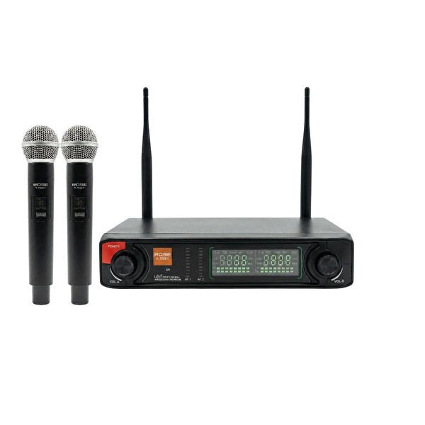 Rose R-702EE UHF Telsiz El - El Mikrofonu 2'li