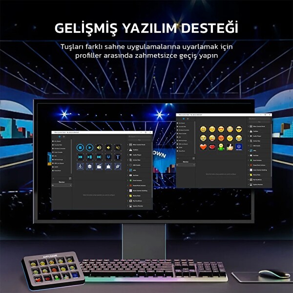 Fifine Ampligame D6 Stream Deck - Yayın Kontrolcüsü Siyah