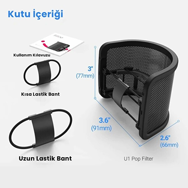 Fifine U1 Metal Pop Filtre - Pop Filter