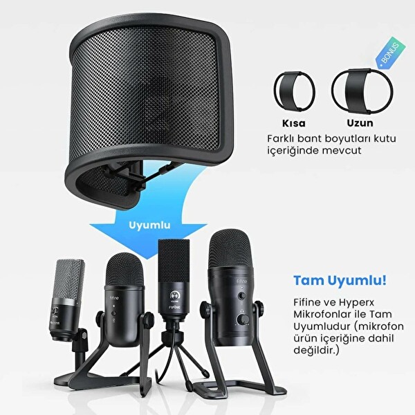 Fifine U1 Metal Pop Filtre - Pop Filter
