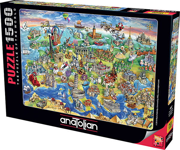 Anatolian
										Anatolian 1500 Parça Avrupa Haritası Puzzle 4557