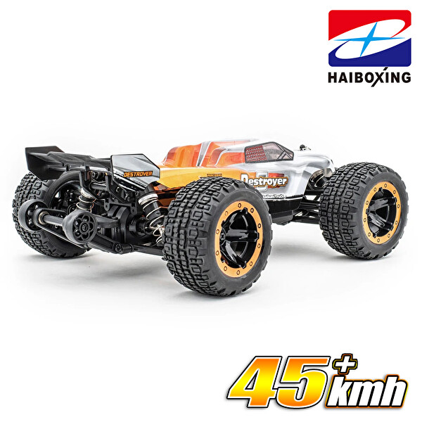 Haiboxing 1/16 45 Km+ Sürat Destroyer RTR Elektrikli 4WD Brushless Fırçasız Truck Turuncu Uzaktan Kumandalı Model Araba