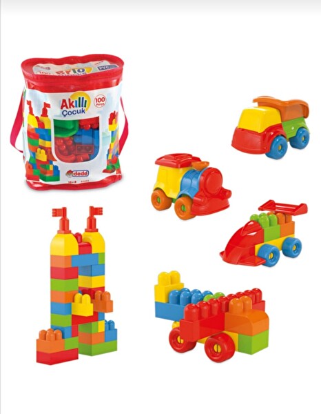 Dede Akıllı Çocuk 100 Parça Lego Oyun Seti