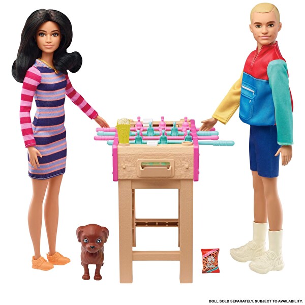 Barbie Ev Dekorasyonu Oyun Setleri - Langırt Oyun Temalı GRG75-GRG77