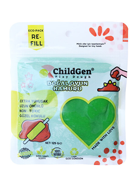 ChildGen 125 GR Yeşil Kartuş Oyun Hamuru CHLDGEN130