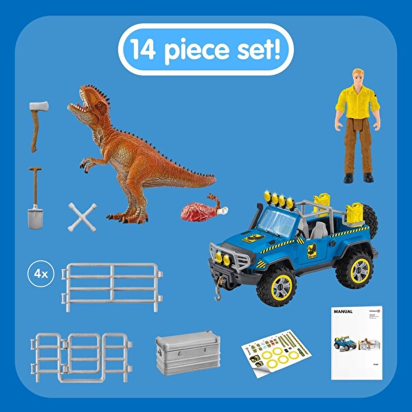 Schleich Off Road Araç ve Dino Karakolu Figür Oyuncak 41464