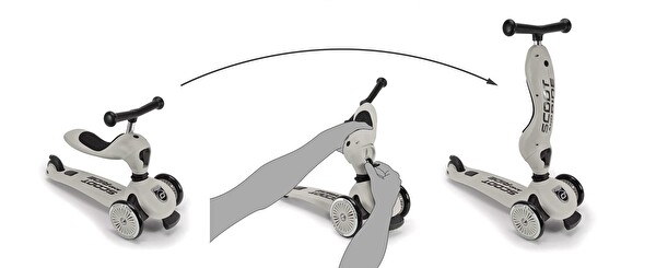 Scoot and Ride Highwaykick 1 Oturaklı Açık Gri Çocuk Scooter 160629-96268