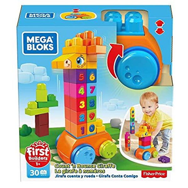 Fisher Price Mega Bloks 30 Parça Matematik Arkadaşı Zürafa GFG19