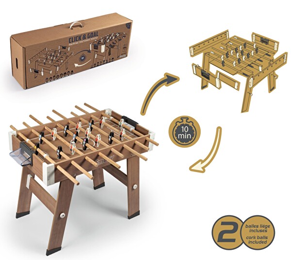 Smoby Click & Goal Ahşap Langırt 620700