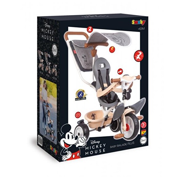 Smoby Mickey Baby Balade Plus 3'ü 1 Arada Bisiklet 741402