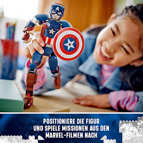 LEGO Marvel Kaptan Amerika Yapım Figürü 76258
